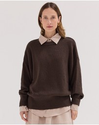 Cloth & Co. - The Billow Sleeve Jumper Brazil Nut