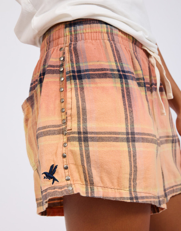 ONE TEASPOON - Flannel Studded Boxer Shorts