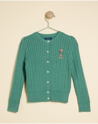Polo Ralph Lauren - Polo Bear Mini Cable Cotton Cardigan - Kids