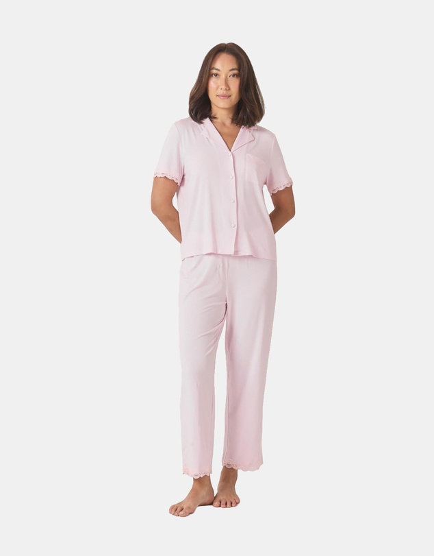 Gingerlilly - Dianne Bamboo Long PJ set with Lace