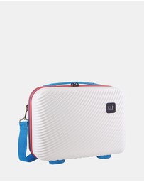 GAP - GAP Stripe Medium Hard Shell with Mini Beauty Case Set + Leather Tag