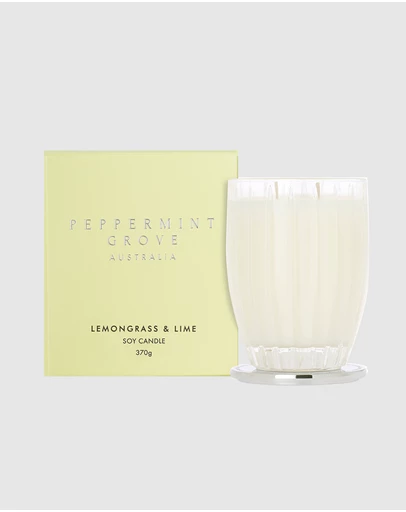 Peppermint Grove - Lemongrass & Lime Large Candle - 370g