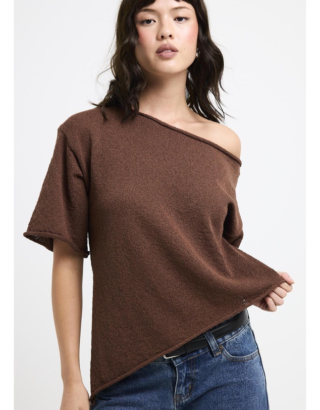 Subtitled - Asymmetric Knit Top