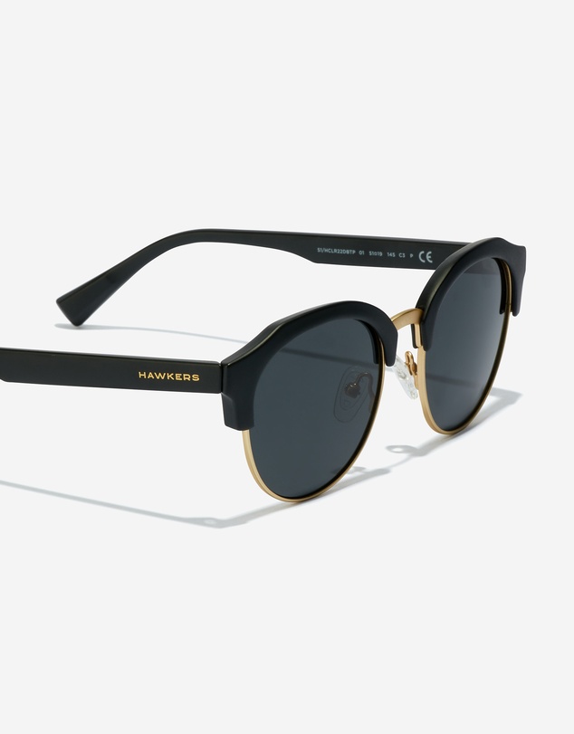 Hawkers Co - HAWKERS - Polarized Gold Dark CLASSIC ROUNDED Sunglasses for Men and Women UV400