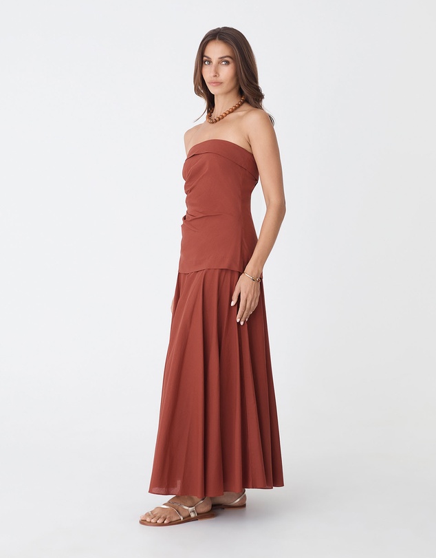 Forcast - Deb Cotton Strapless Tunic