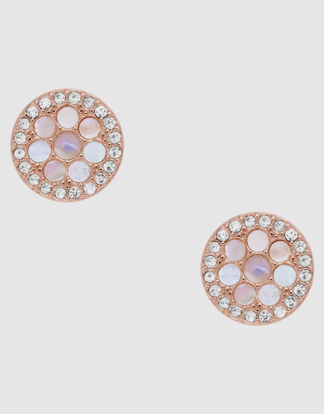 Fossil - Mop Rose Gold-Tone Earring