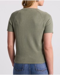 David Lawrence - Audrie Linen Blend Knit Top