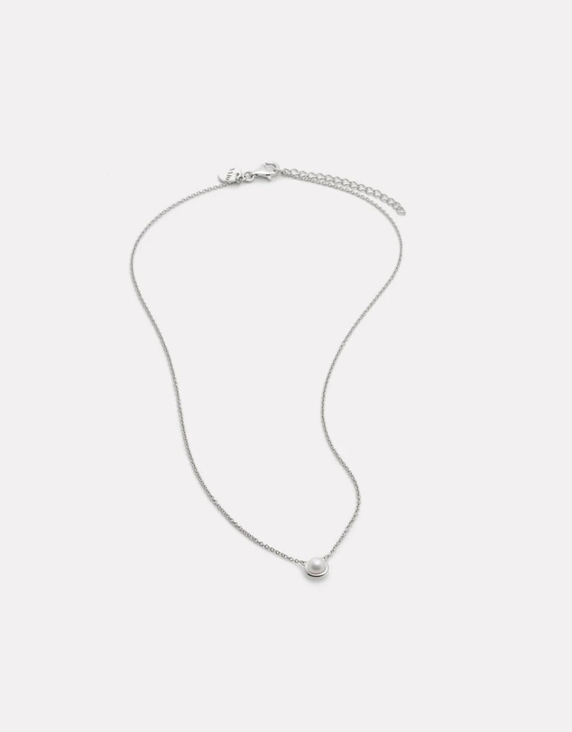 Najo - Moonbeam Silver & Pearl Necklace