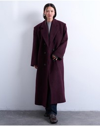 TOPSHOP - Double-Breasted Longline Coat