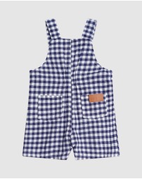 Huxbaby - Check Short Overalls - Babies