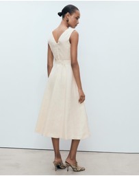 M.N.G - Laura Belt Linen Dress