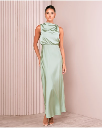 Azzurielle - Darsha Blouson Maxi Dress