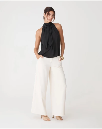 Forcast - Shelby Draped Sleeveless Top