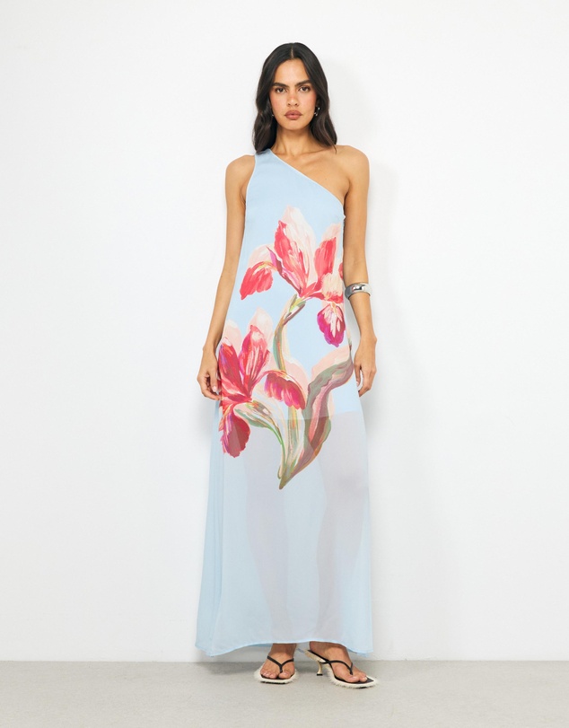 AERE - Rosalee One Shoulder Maxi Dress