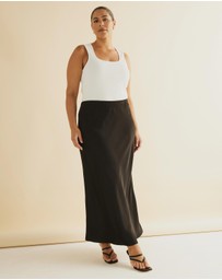 Atmos&Here Curvy - Nya Slip Maxi Skirt
