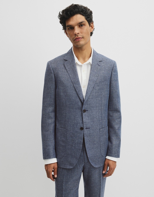Country Road - Regular Fit Wool Blend Houndstooth Jacket