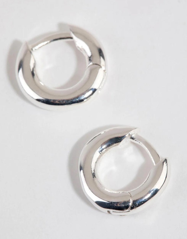 Lovisa - Sterling Silver Mini Chubby Huggie Earrings