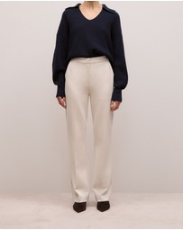 Trenery - Ponte Flared Pant in Stone