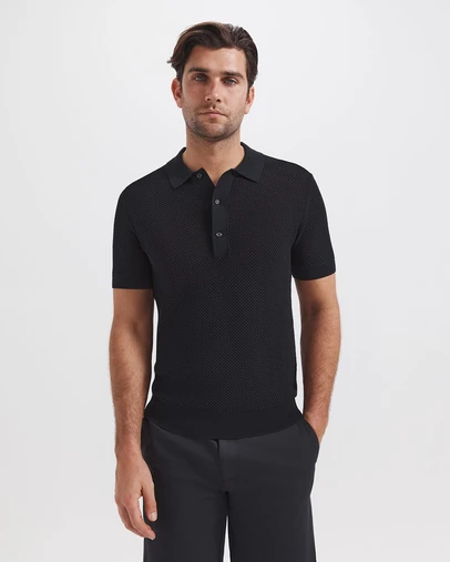 SABA - Dario Crochet Knit Polo