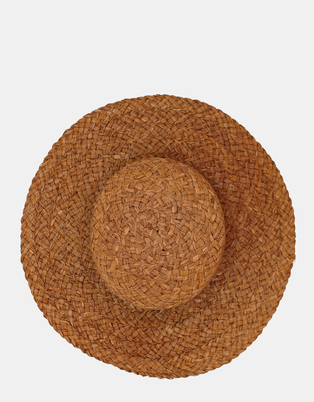 Morgan & Taylor - Catalina Braided Raffia Boater in Tan Brown