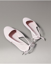 Calvin Klein - Leather Slingback Ballerinas