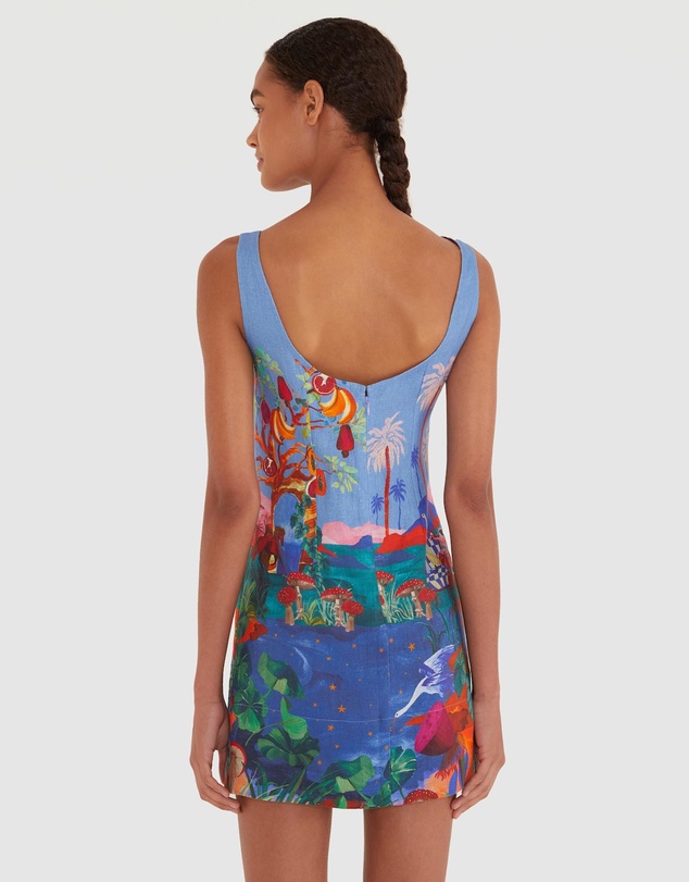 Farm Rio - Dream Landscape Multicolor Mini Dress