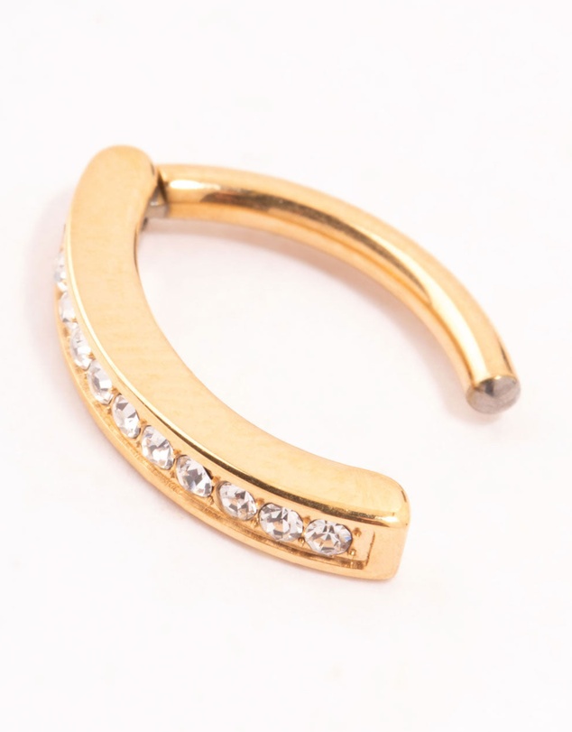 Lovisa - Gold Plated Titanium Curved Belly Ring