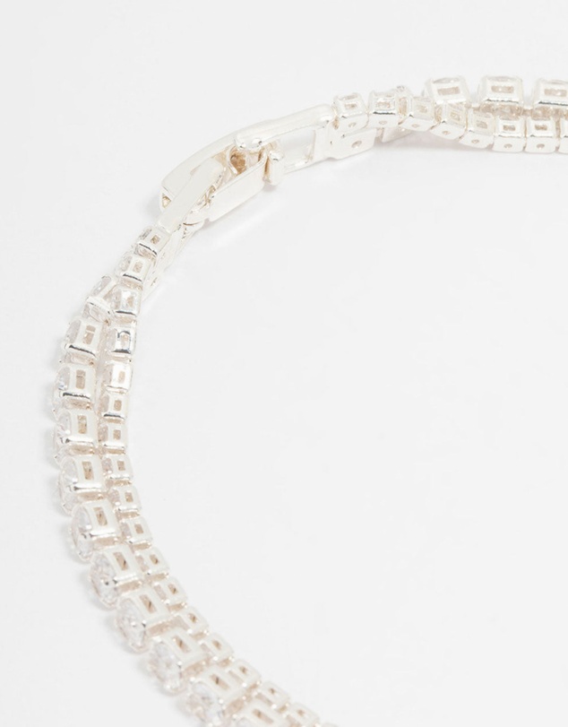 Lovisa - Silver Plated Cubic Zirconia Tennis Bracelet