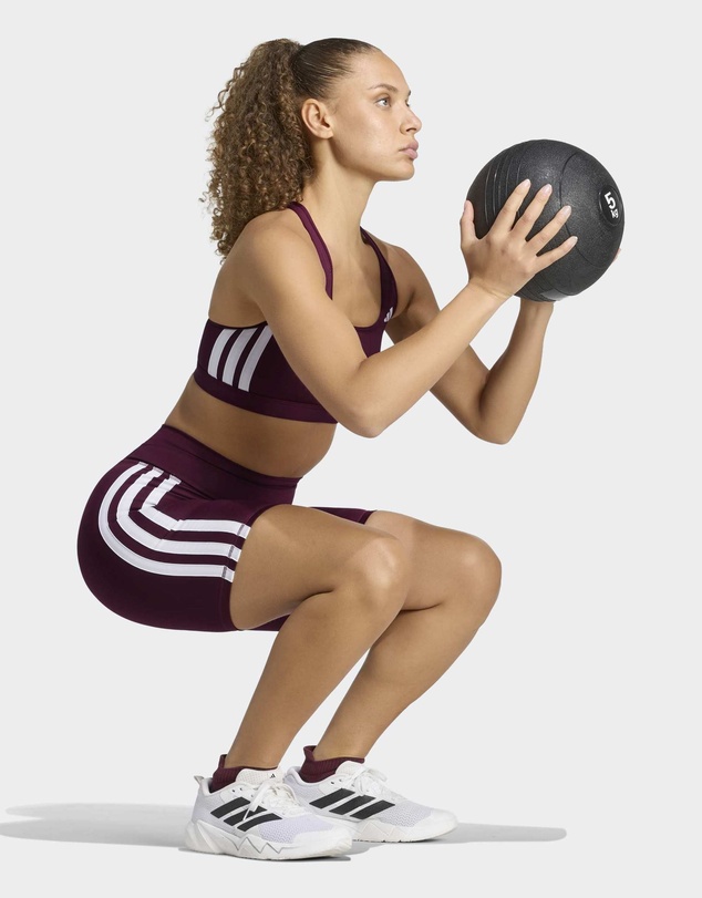 adidas Performance - Optime Essentials Workout 3-Stripes Medium Support Bra Womens
