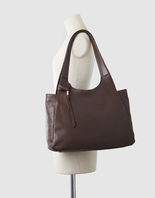 Evity - Clara Leather Charm Tote Bag