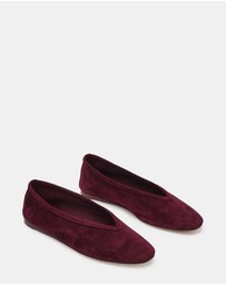 Steve Madden - Leni Wine Suede Flats