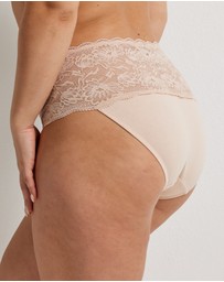 Kayser - 2 Pack Daily Essentials Cotton & Floral Lace Full Brief (465 )