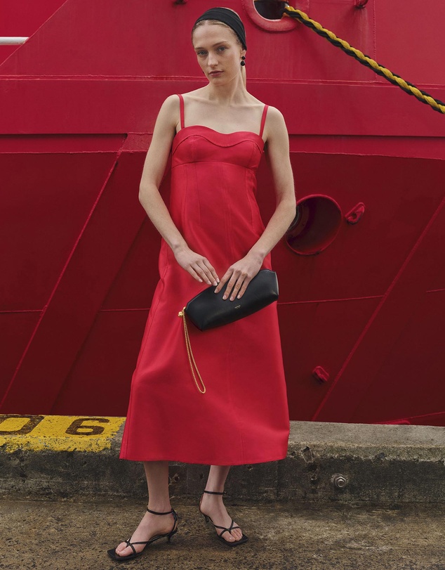 oroton red dress Sculptured Bodice Dress by Oroton Online | THE ICONIC