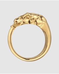 Kuzzoi - ICONIC EXCLUSIVE - Ring Male Horse 925 Sterling Silver Gold Plated