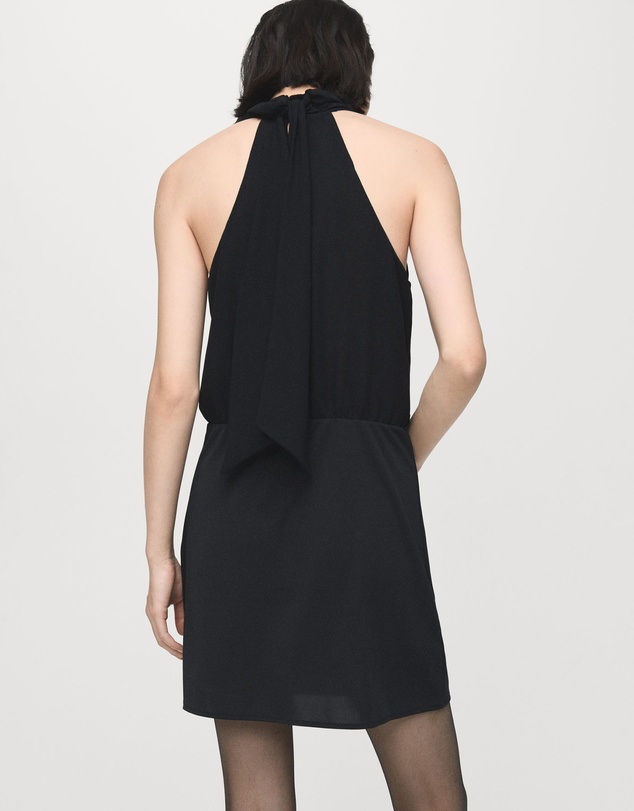 M.N.G - Halter-Neck Dress With Bow