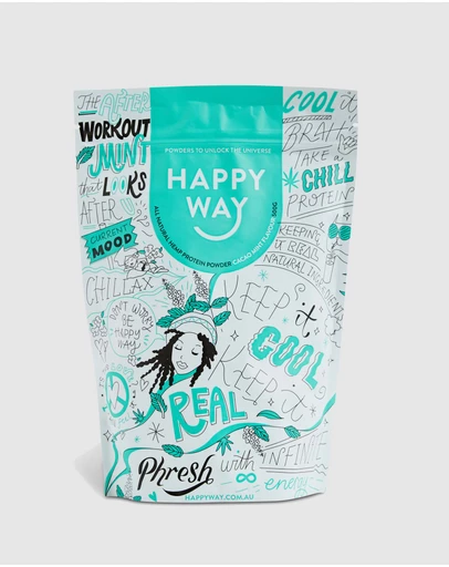 Happy Way - Cacao Mint Hemp Vegan Protein Powder