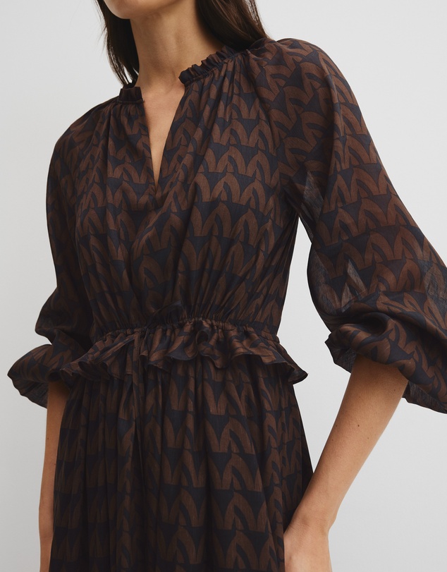 Country Road - Print Midi Dress