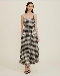 The Fated - Yvelines Check Midi Dress