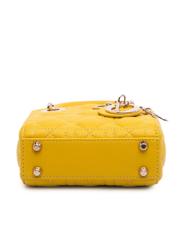 Pre-Loved by Azura Reborn - Pre-Loved Micro Lambskin Cannage Lady Dior