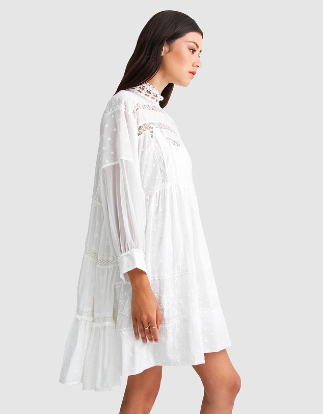 Belle & Bloom - Unforgettable Oversized Lace Mini Dress