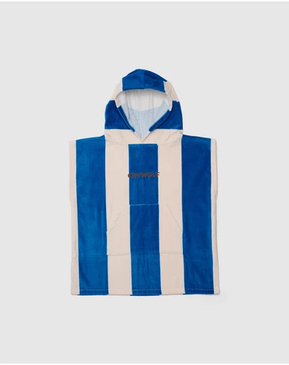Crywolf - HOODED TOWEL Deep Sea Stripe