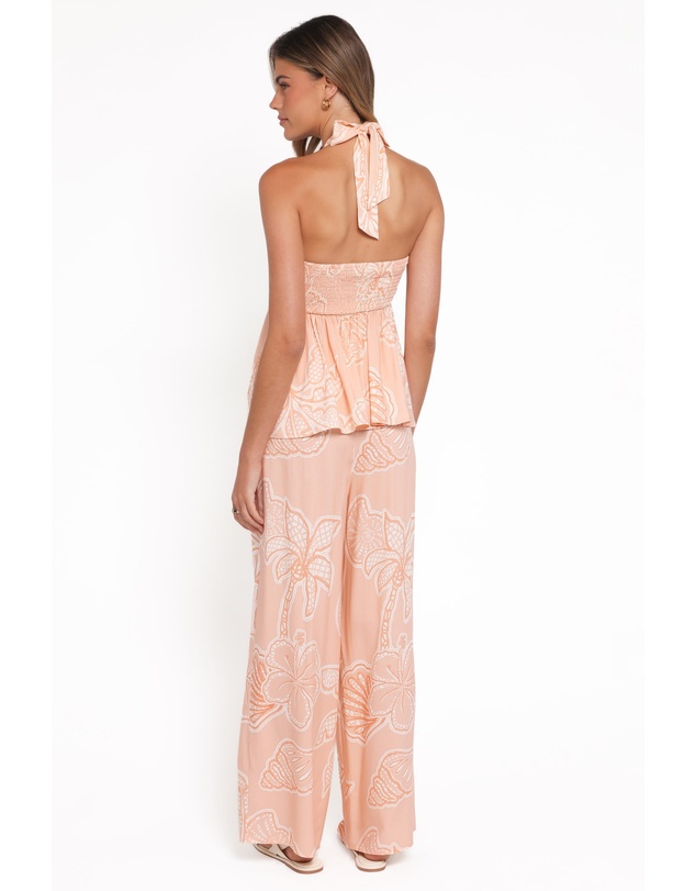Petal & Pup - Lira Tie Waist Pant - Peach Floral