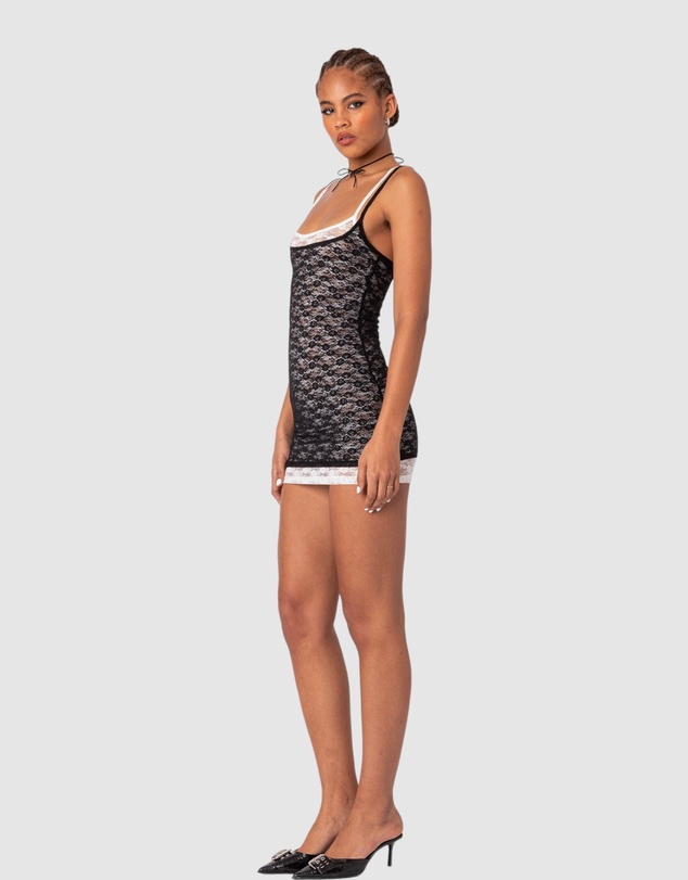 EDIKTED - Vivian Layered Lace Mini Dress