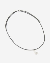Lovisa - Waterproof Stainless Steel Bubble Large Bubble Letter L Cord Necklace