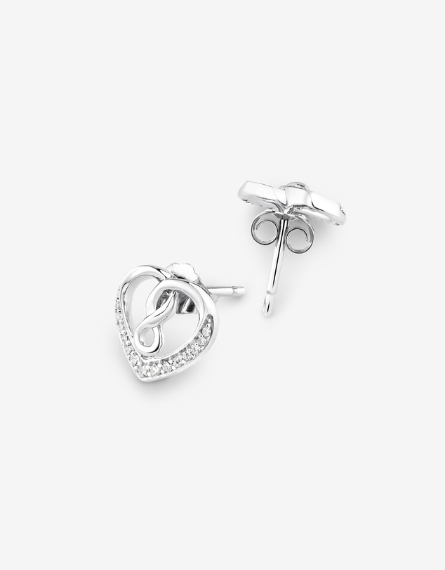 Michael Hill - Heart Infinitas Earring with 0.12 Carat TW of Diamonds in Sterling Silver