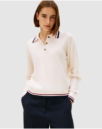 Tommy Hilfiger - Cable Knit Relaxed Polo Jumper