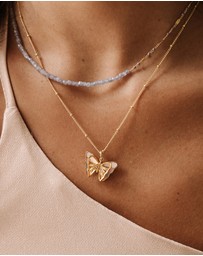 Wanderlust + Co - Tanzanite Lavender Gold Necklace