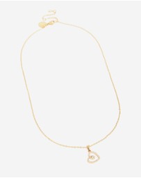 Lovisa - Waterproof Gold Plated Stainless Steel Cubic Zirconia Heart Pendant Necklace