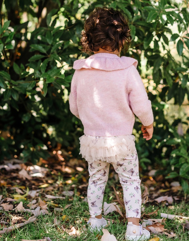 Fleur Harris - Dancing Butterflies Fabulous Frilled Legging in Pearl