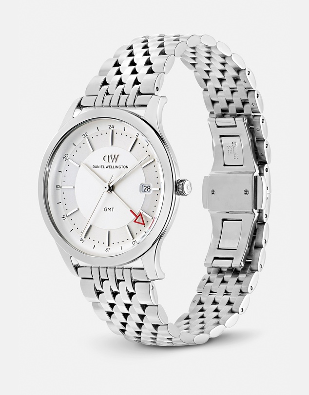 Daniel Wellington - Pathfinder GMT 39mm 7-Link Frost-White